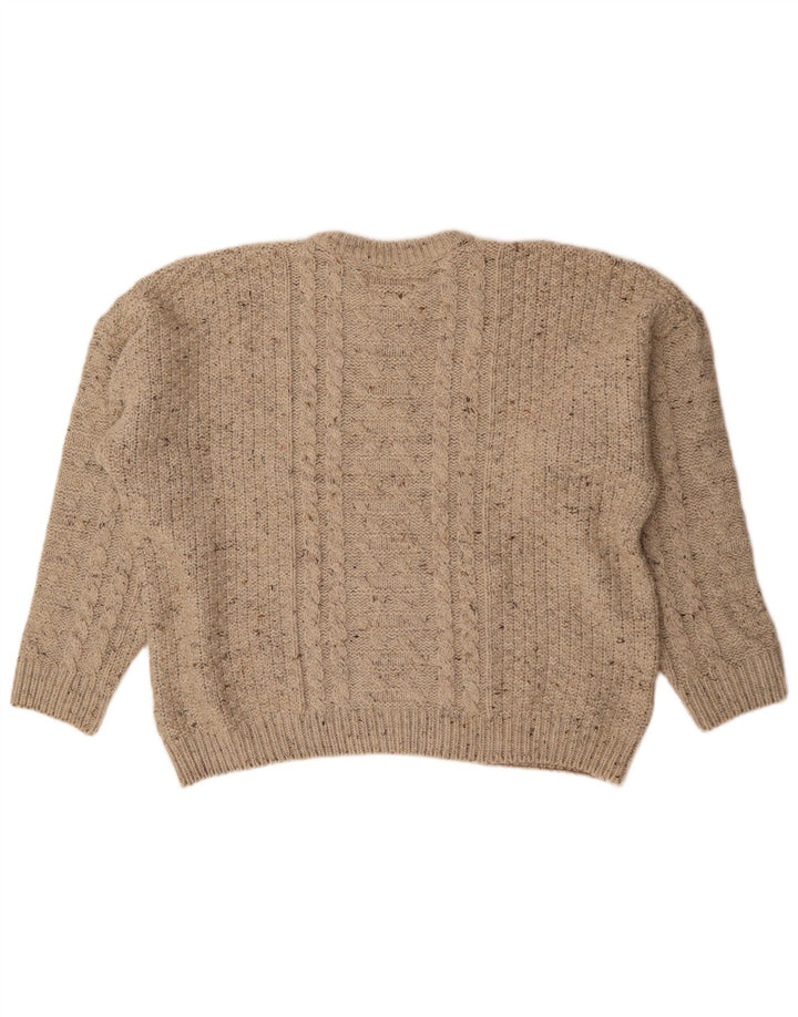 Męski sweter z dekoltem w łódkę Tenson 3XL w kolorze beżowym z plamkami