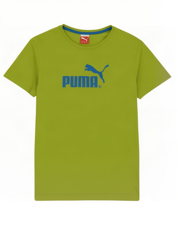 Męski T-shirt z grafiką Puma, średni zielony