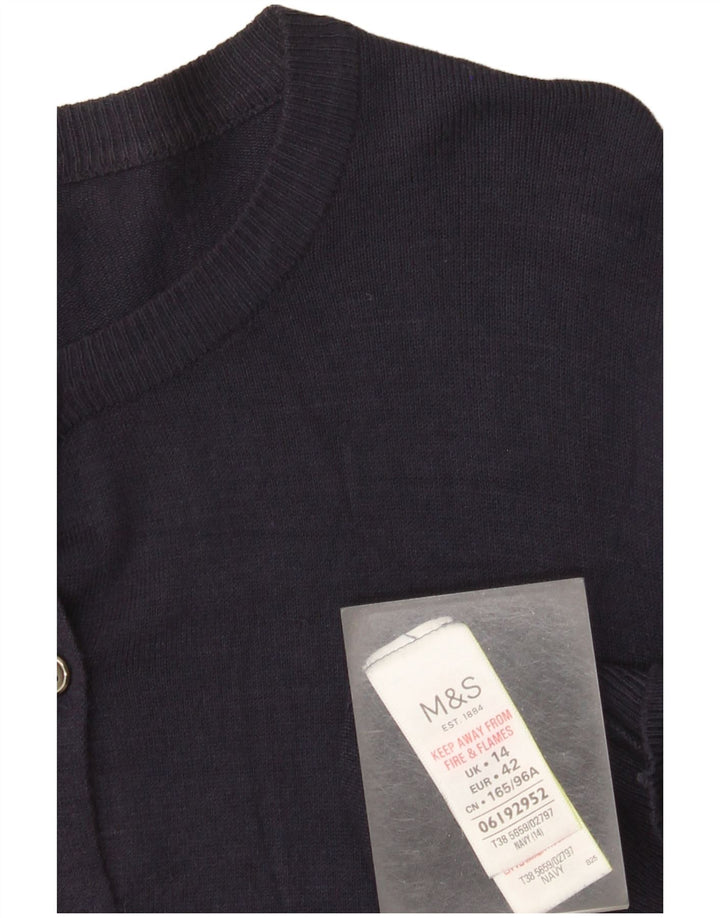 Sweter damski Marks & Spencer UK 14, duży, granatowy, wiskoza
