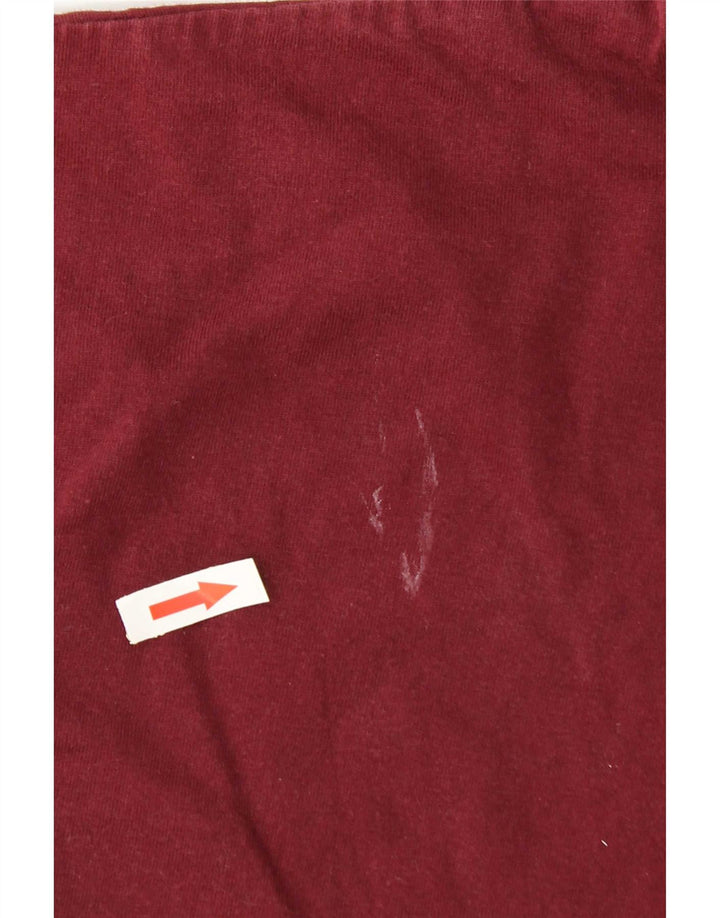 T-shirt męski Reebok, duży, bordowy, bawełniany