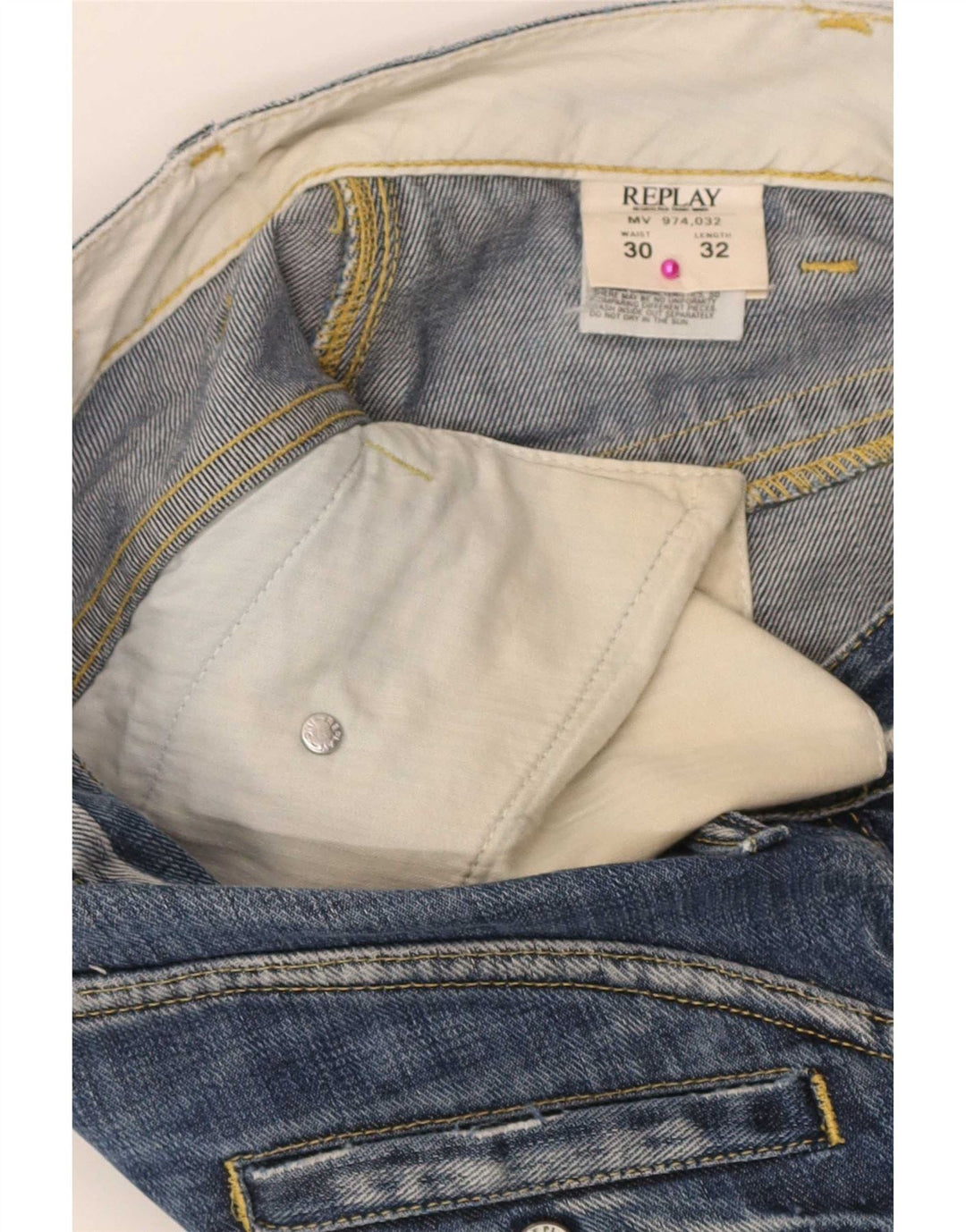 Męskie jeansy Cargo Bootcut Replay W30 L32 Niebieska bawełna