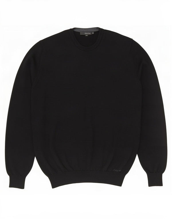 Damski sweter z okrągłym dekoltem Calvin Klein Jeans UK 18 XL, czarna wełna