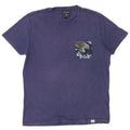 Woolrich Męski T-shirt Top Średni Niebieski Bawełniany