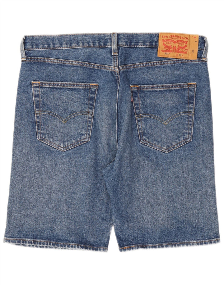 Męskie spodenki jeansowe Levi's 501 W34, duże, niebieskie, bawełniane