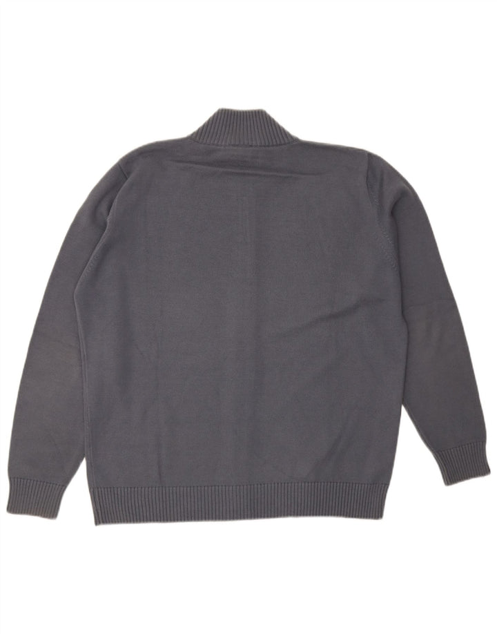Lacoste Męski sweter rozpinany, rozmiar 5, duży, szary, bawełniany