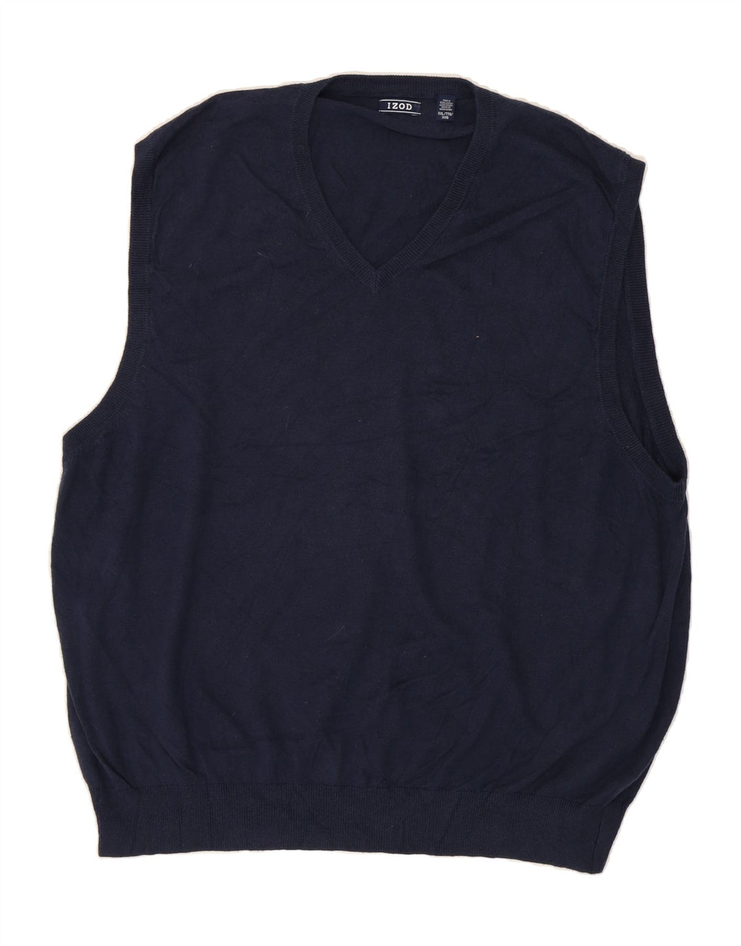 IZOD Mens Vest Tank Top 2XL Navy Blue Cotton Vintage Izod and Second-Hand Izod from Messina Hembry 