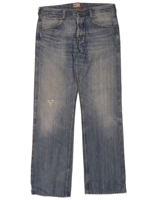 Męskie dżinsy Tommy Hilfiger Wyatt w trudnej sytuacji W34 L36 Niebieska bawełna