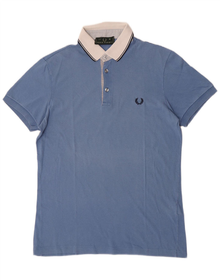 Męska koszulka polo Fred Perry, bawełniana, w kolorze średniego błękitu