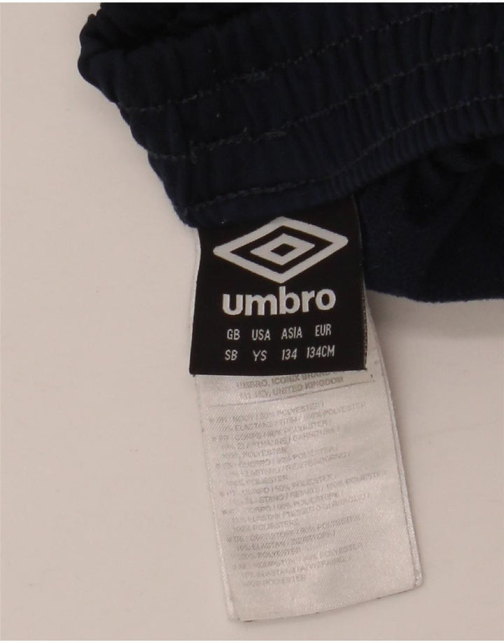 Spodnie dresowe chłopięce UMBRO 9-10 lat, małe, granatowe, z blokami kolorów