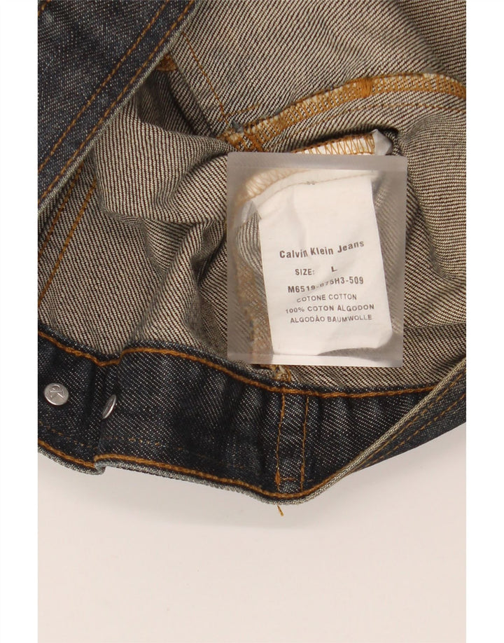 Damska kurtka dżinsowa Calvin Klein UK 16, duża, niebieska, bawełniana