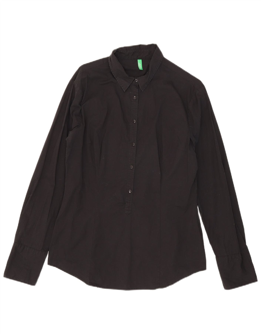 Damska koszula pulowerowa Benetton UK 18 XL, czarna bawełna