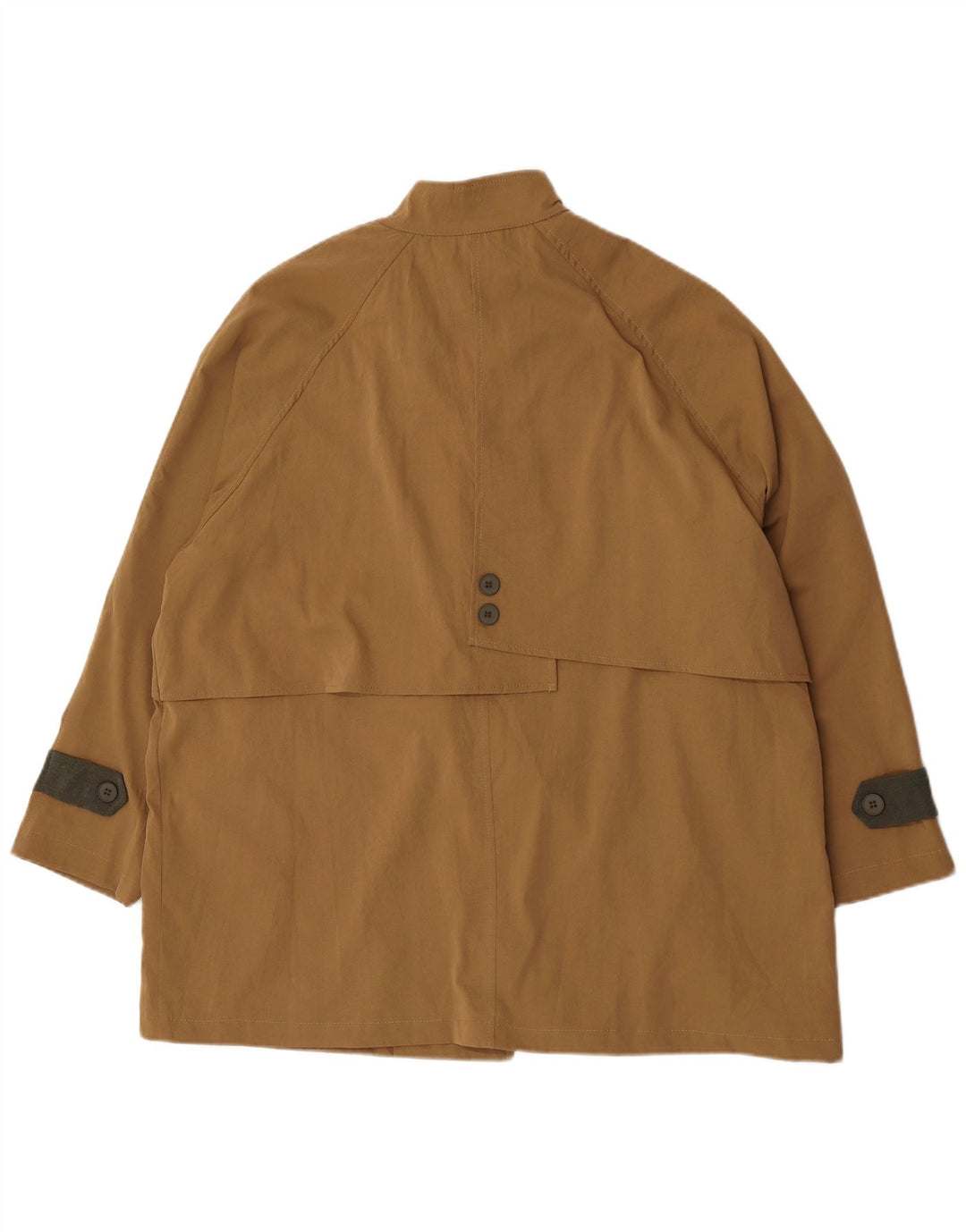 Vintage damski trencz UK 24 4XL brązowy poliester