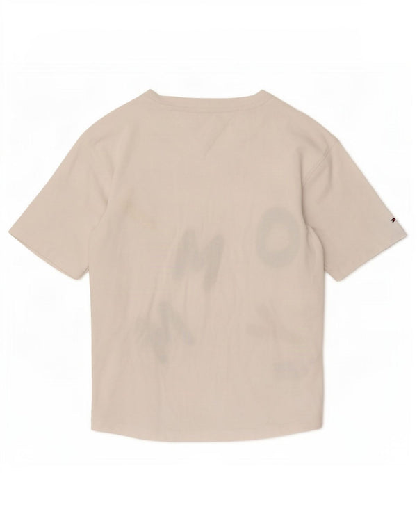 Chłopięcy T-shirt z grafiką Tommy Hilfiger 9-10 lat, biała bawełna