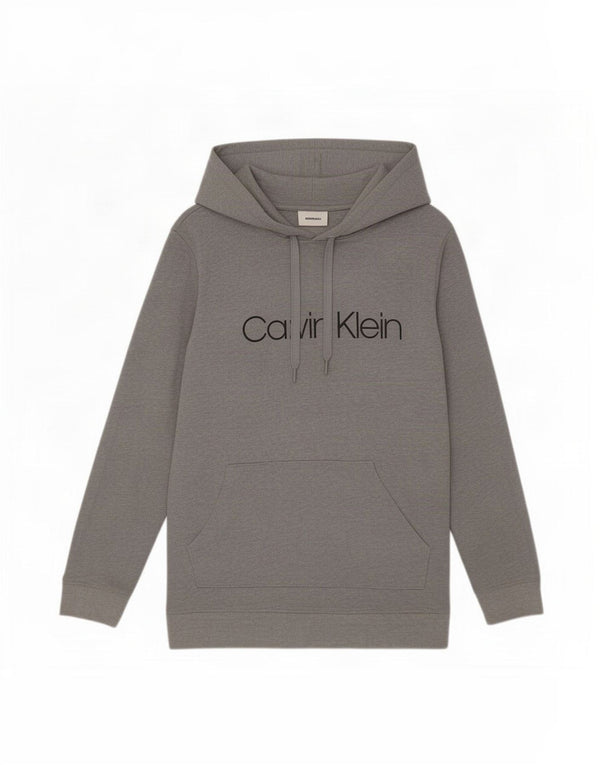 Męski sweter z kapturem Calvin Klein, duży, szary, bawełniany