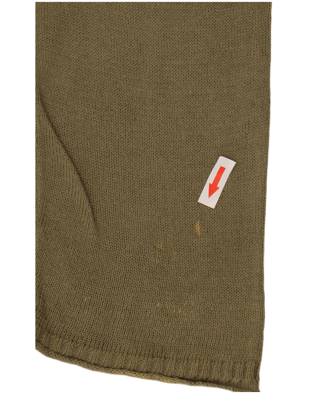 Cos Męski sweter z okrągłym dekoltem, duży, bawełniany khaki