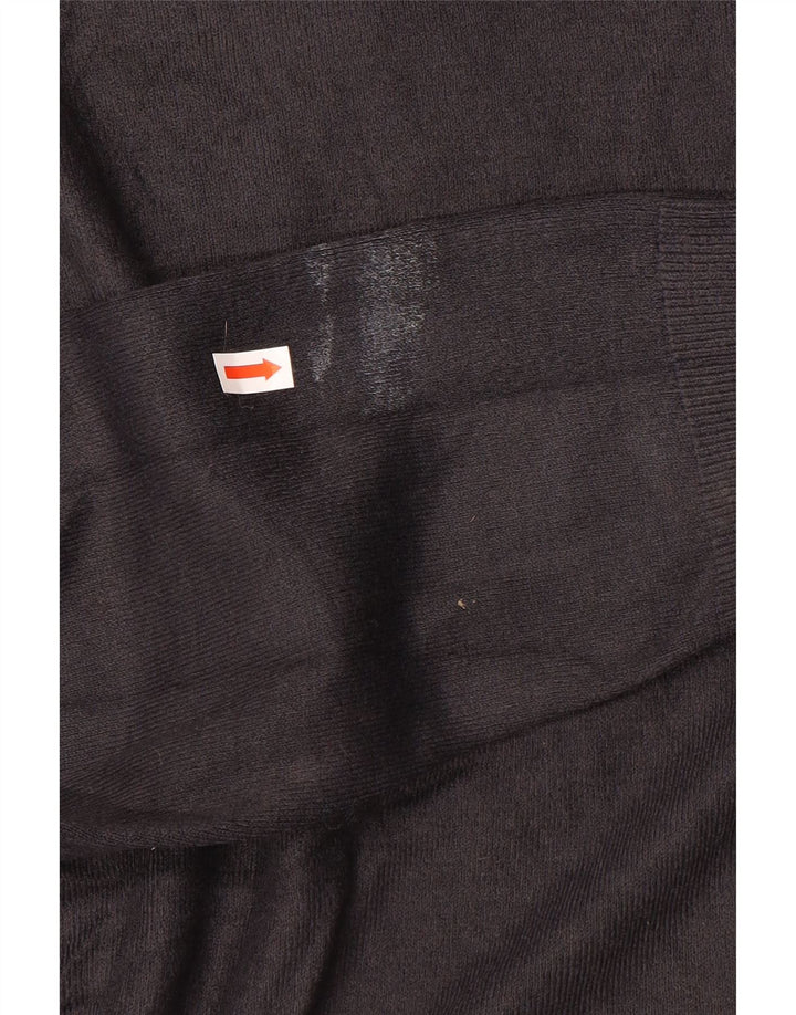 Męski sweter MARKS & SPENCER Blue Harbor z dekoltem w kształcie litery V, średni czarny