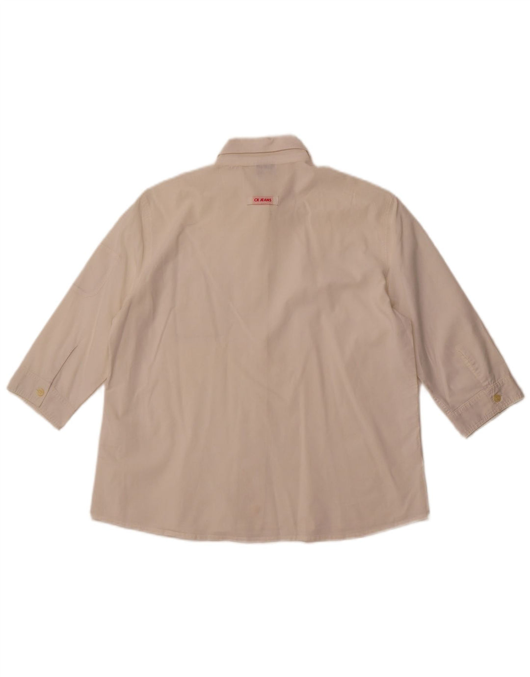 Damska koszula z rękawem 3/4 CALVIN KLEIN JEANS UK 16, duża w kolorze złamanej bieli