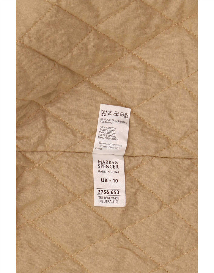 Marks & Spencer Damska kurtka typu parka z kapturem, oversize, UK 10, mała, beżowa