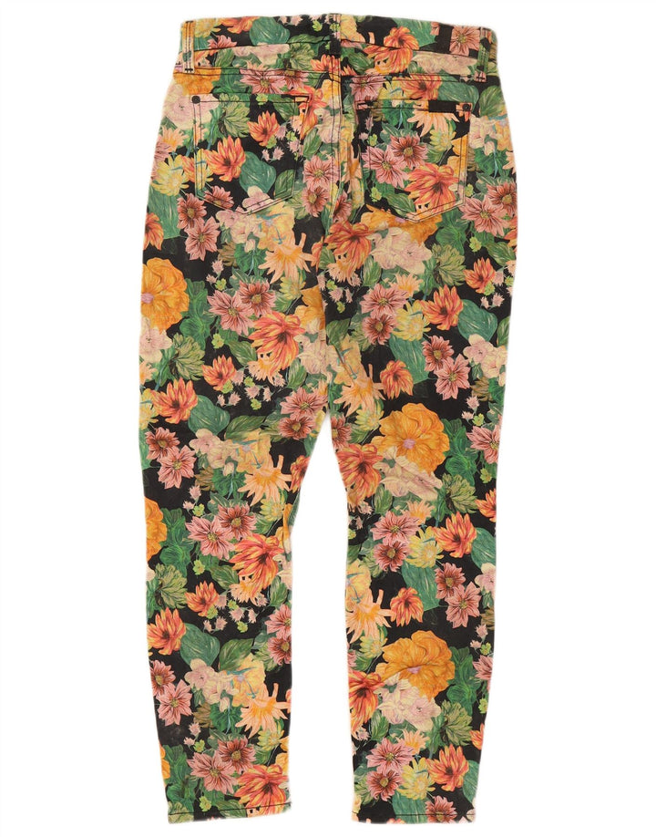 7 FOR ALL MANKIND Damskie jeansy przycięte W26 L24 Wielokolorowe kwiaty