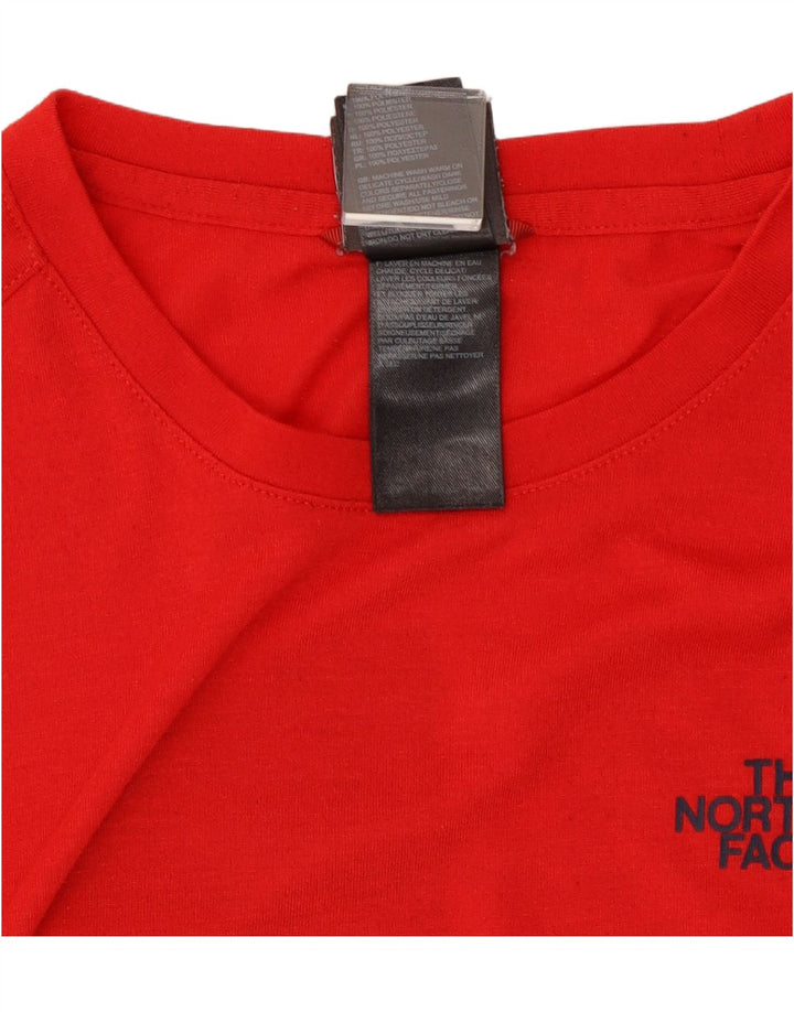 Męski T-shirt z grafiką The North Face, czerwony, poliestrowy