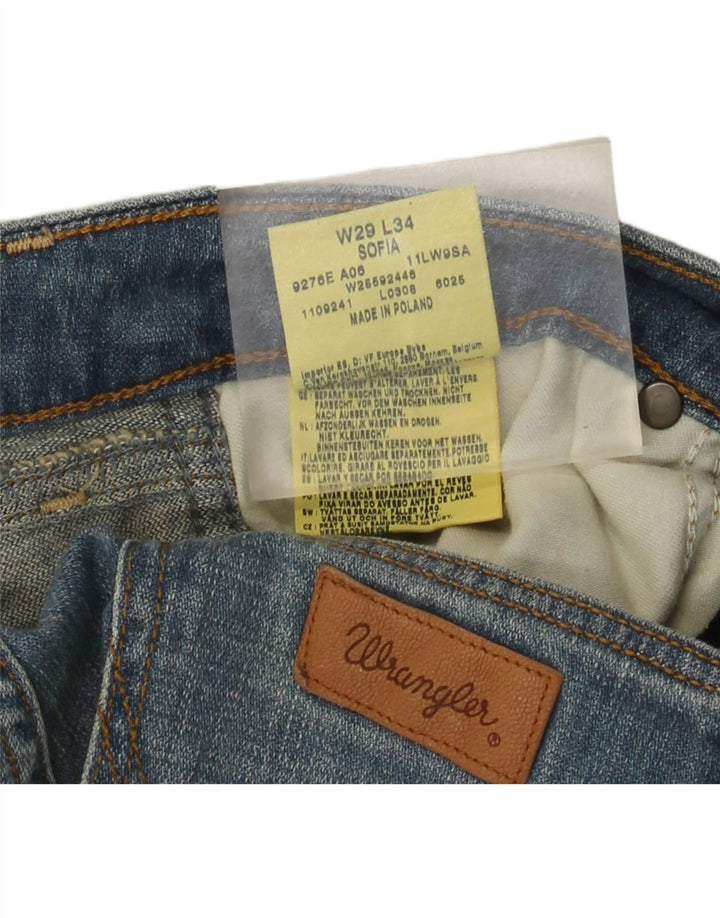 Wrangler Damskie Jeansy Bootcut Sofia W29 L30 Niebieskie Bawełniane