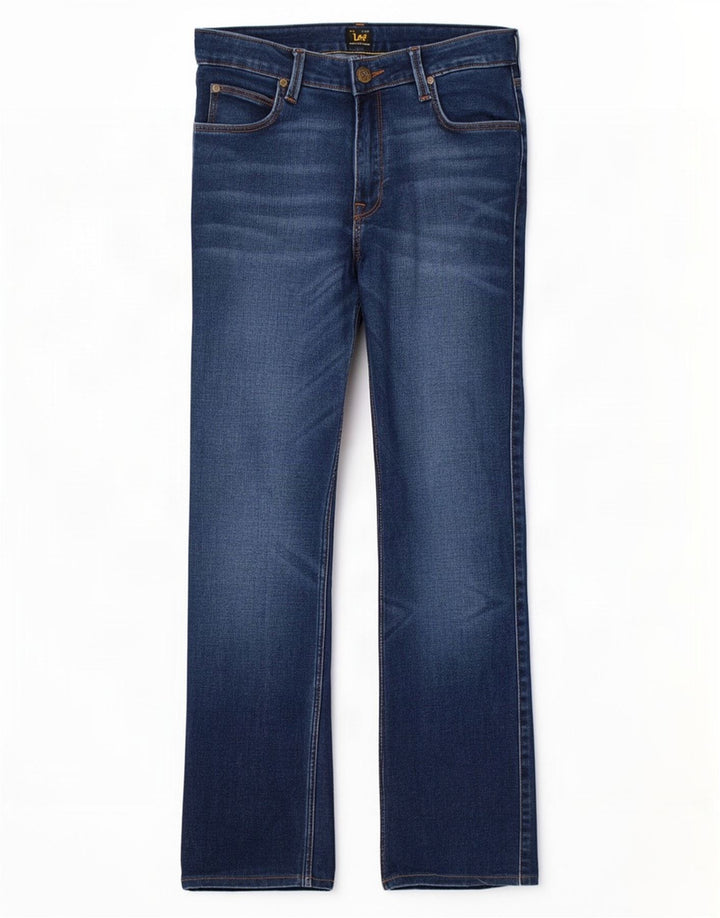 Damskie jeansy Lee Marion Straight W28 L28 Niebieskie bawełniane