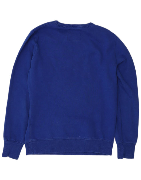Męski sweter z grafiką Superdry, średnioniebieski, bawełniany