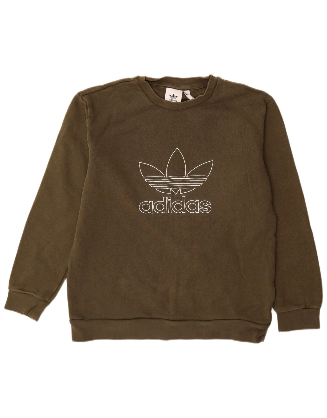 Męska bluza z grafiką ADIDAS, średnia, bawełniana khaki