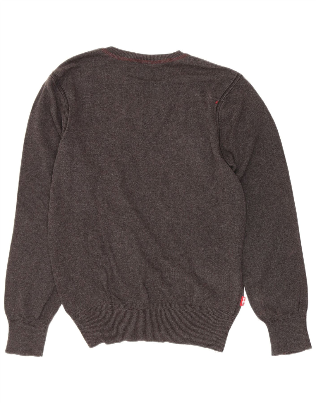 Męski sweter Levi's z dekoltem w kształcie litery V, mały, szary, bawełniany