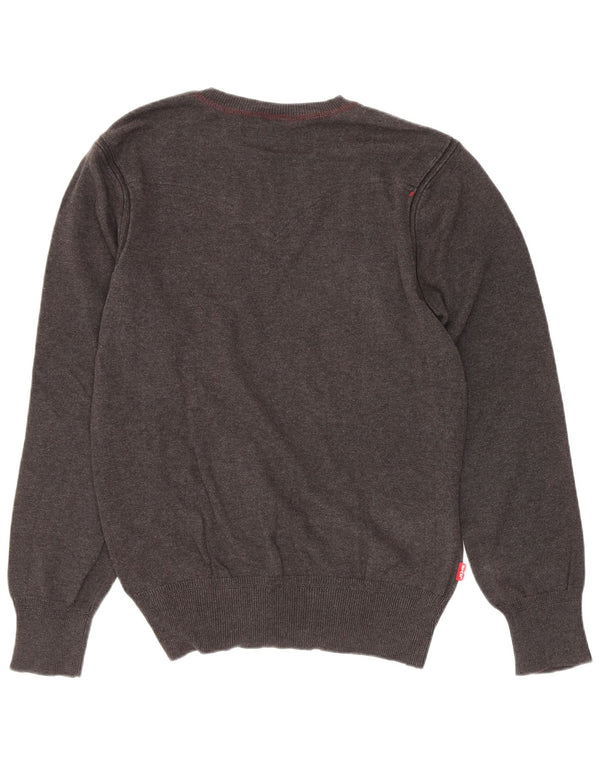 Męski sweter Levi's z dekoltem w kształcie litery V, mały, szary, bawełniany