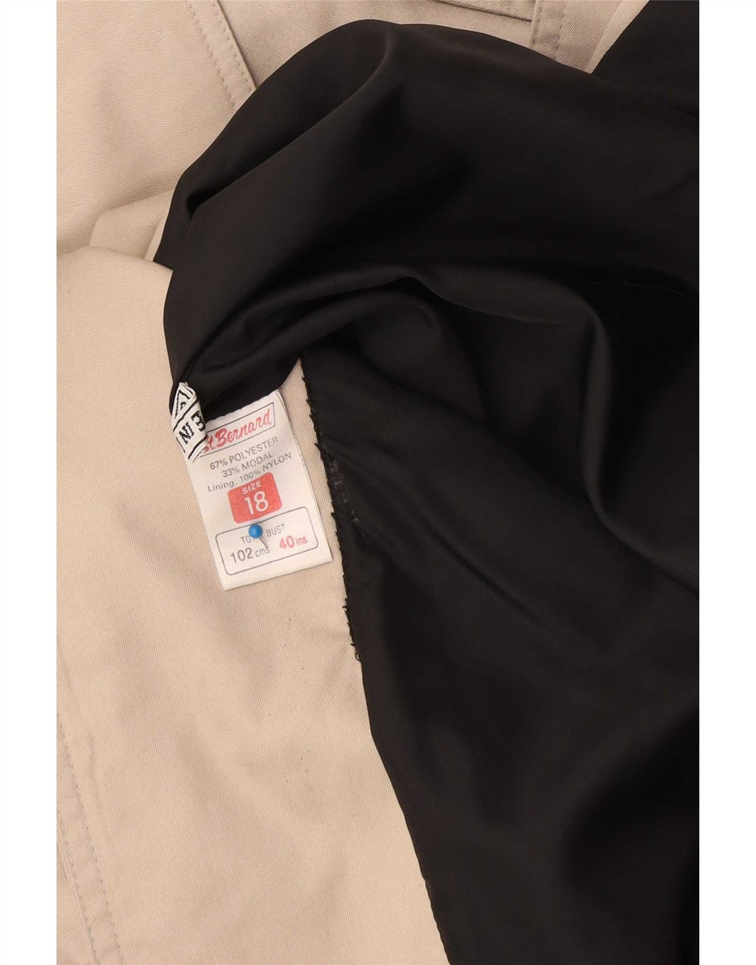 Damski trencz St. Bernard UK 18 XL Beżowy poliester