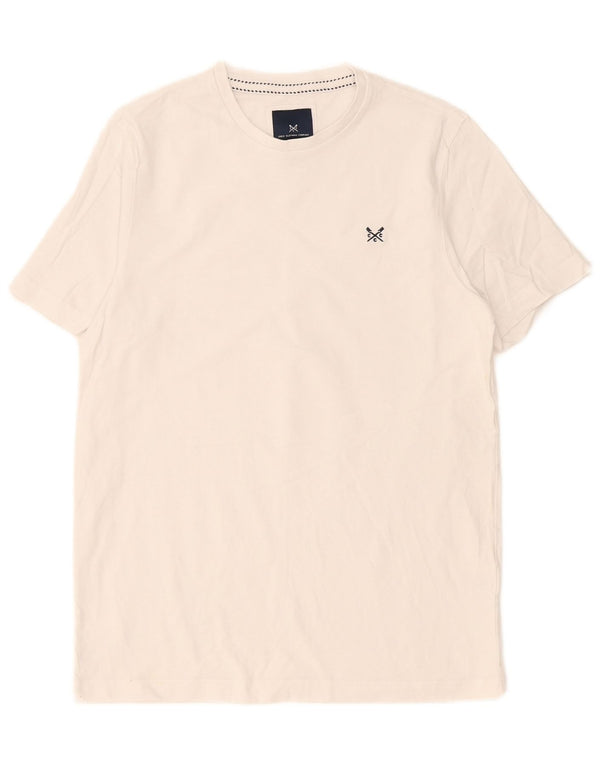 Crew Clothing Męski T-shirt Top Średniej Białej Bawełny