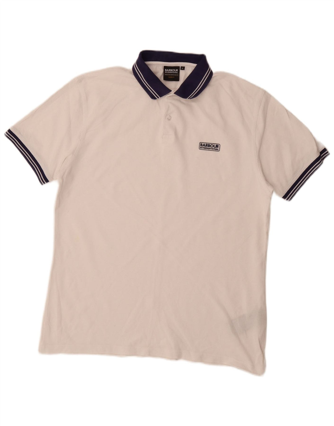 Męska koszulka polo do rugby Barbour, duża, bawełniana w białe paski