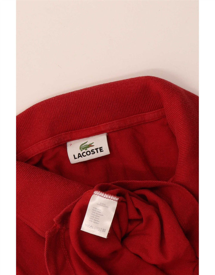 Męska koszulka polo Lacoste, rozmiar 7, 2XL, czerwona, bawełniana