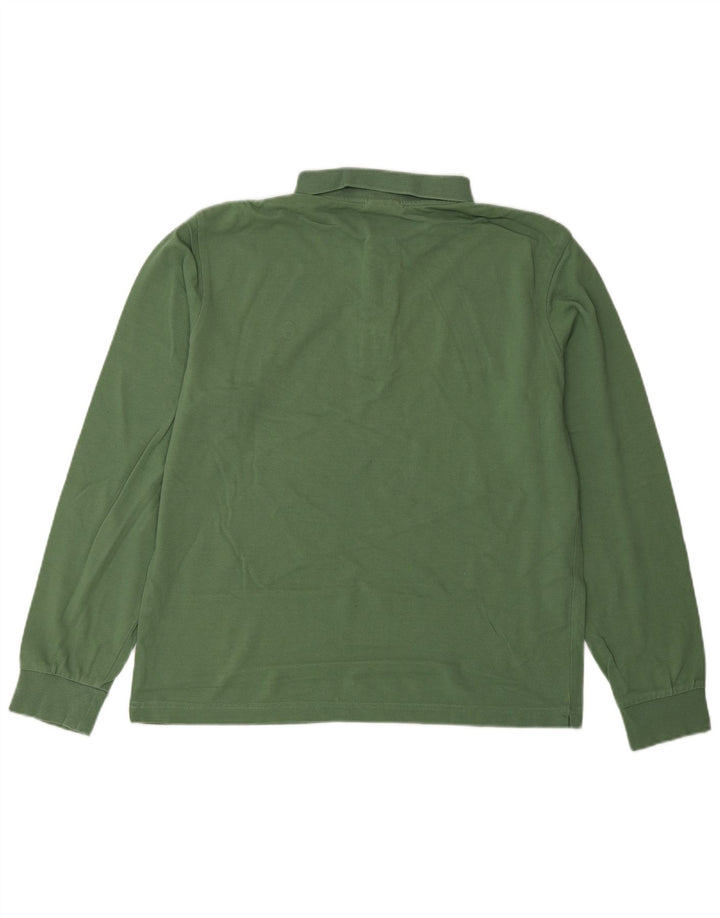 Męska koszulka polo z długim rękawem i regularnym krojem CONTE OF FLORENCE, kolor średniozielony