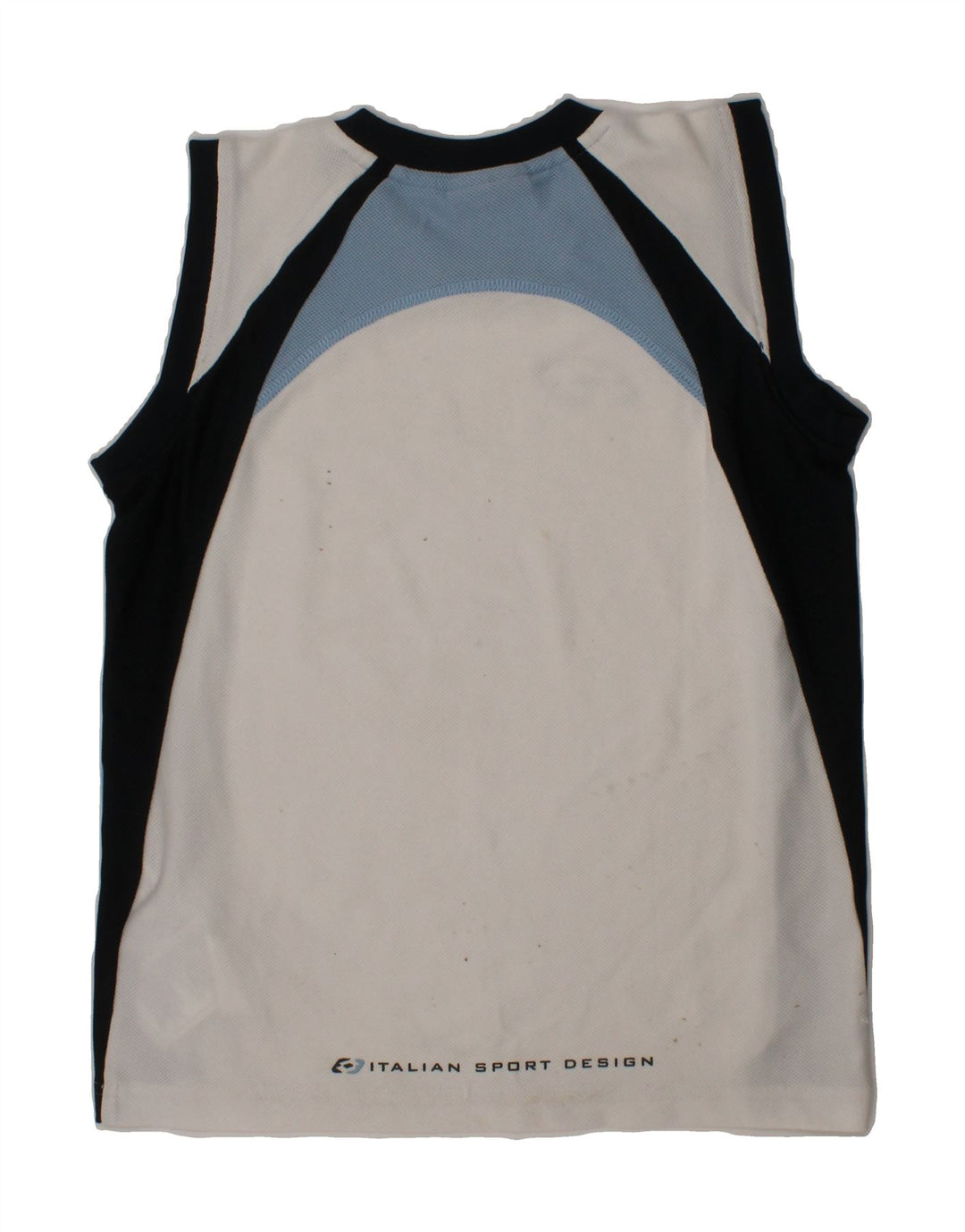 LOTTO Boys Vest Top 7-8 Years XS White Colourblock Polyester Vintage Lotto and Second-Hand Lotto from Messina Hembry 