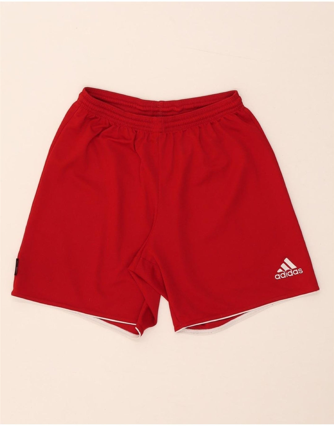 Męskie spodenki sportowe Adidas Climalite, małe, czerwone, poliestrowe