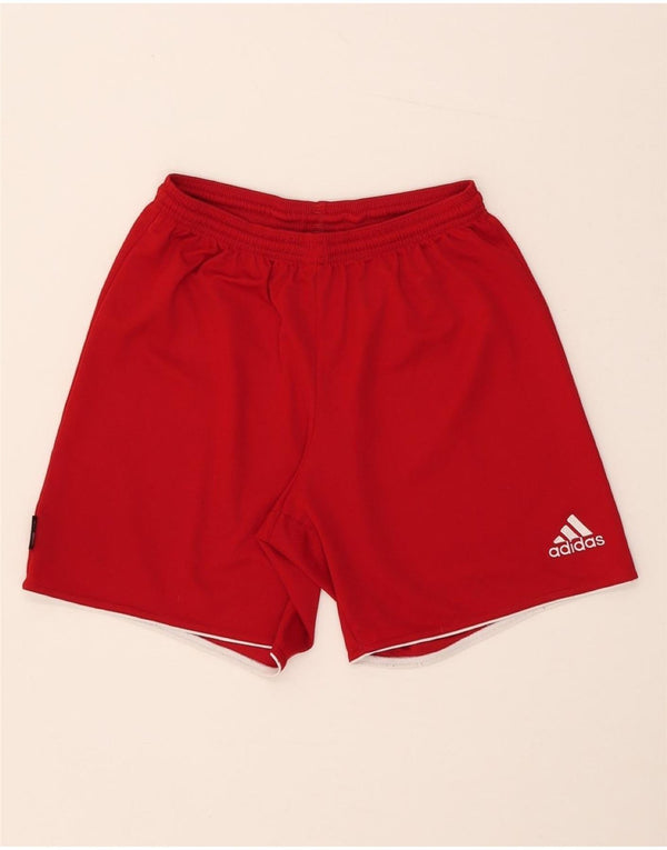 Adidas Mens Climalite Sport Shorts Small  Red Polyester