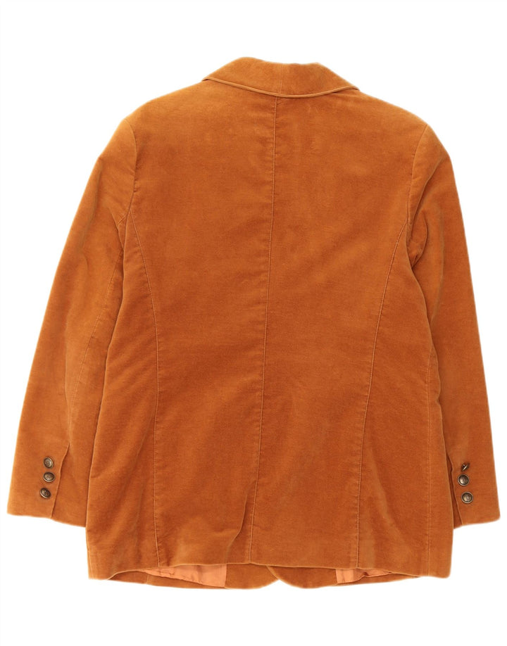 Damska marynarka dwurzędowa VINTAGE UK 16, duża, brązowa bawełna