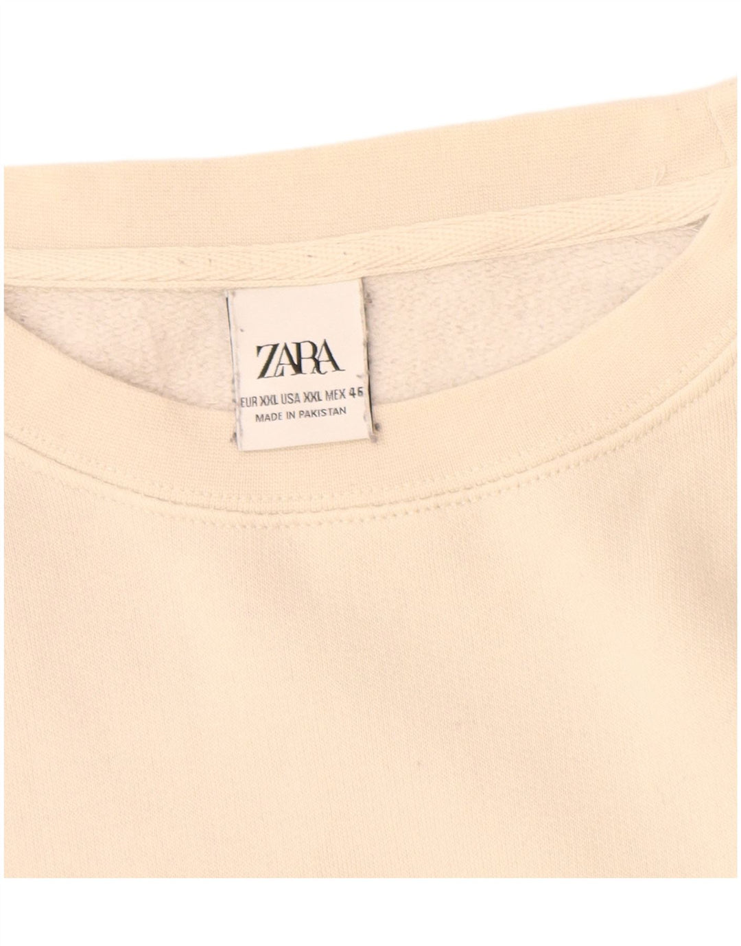 Damska bluza Zara Sweter UK 20 2XL Off White Cotton