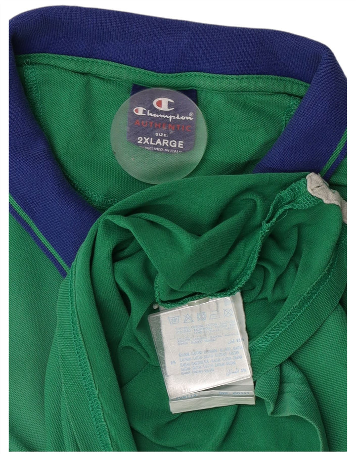 Męska koszulka polo Champion 2XL, zielona bawełna