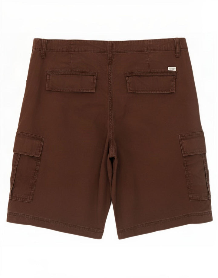 Męskie spodenki cargo Jack & Jones, duże W34, brązowa bawełna
