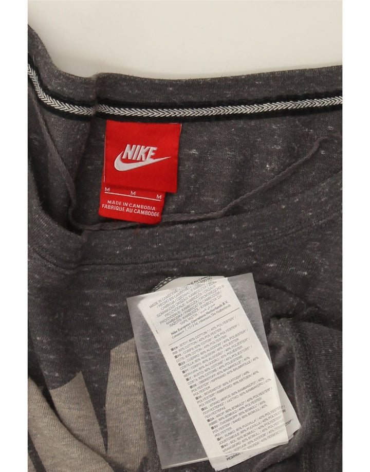 Damska bluza z grafiką Nike, UK 14, średnia szara, nakrapiana bawełna