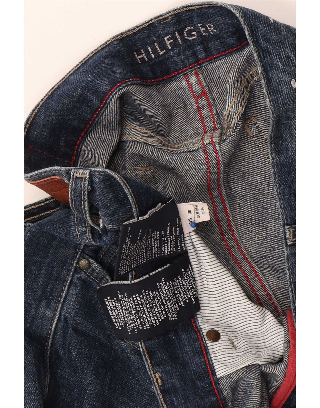 Męskie jeansy Bootcut Tommy Hilfiger W36 L30 Niebieskie bawełniane