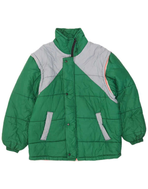 Vintage męska ocieplana kurtka UK 42 XL w kolorze zielonym