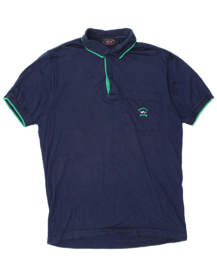 Męska koszulka polo PAUL & SHARK, mała, granatowa, bawełniana