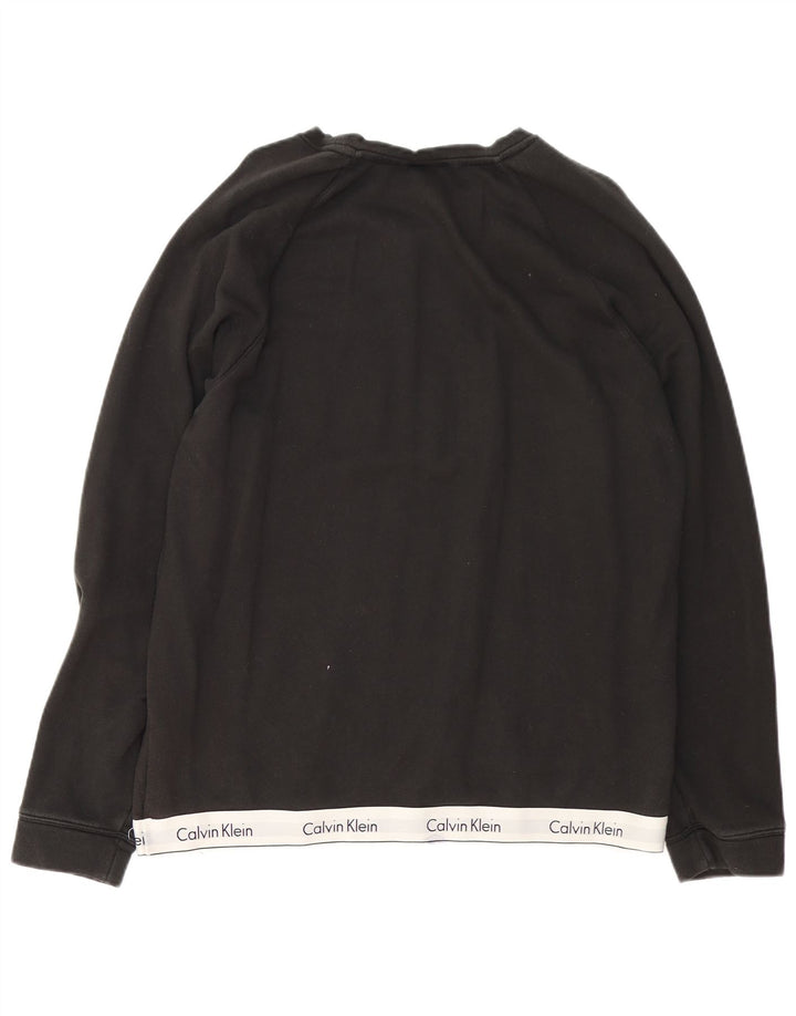 Męska bluza z grafiką Calvin Klein XL, czarna, z blokami kolorów, bawełniana