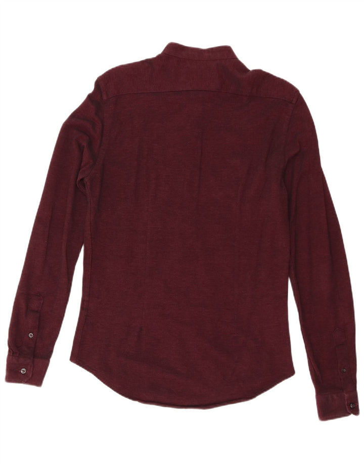 Koszula męska Zara Slim Fit, mała, bordowa
