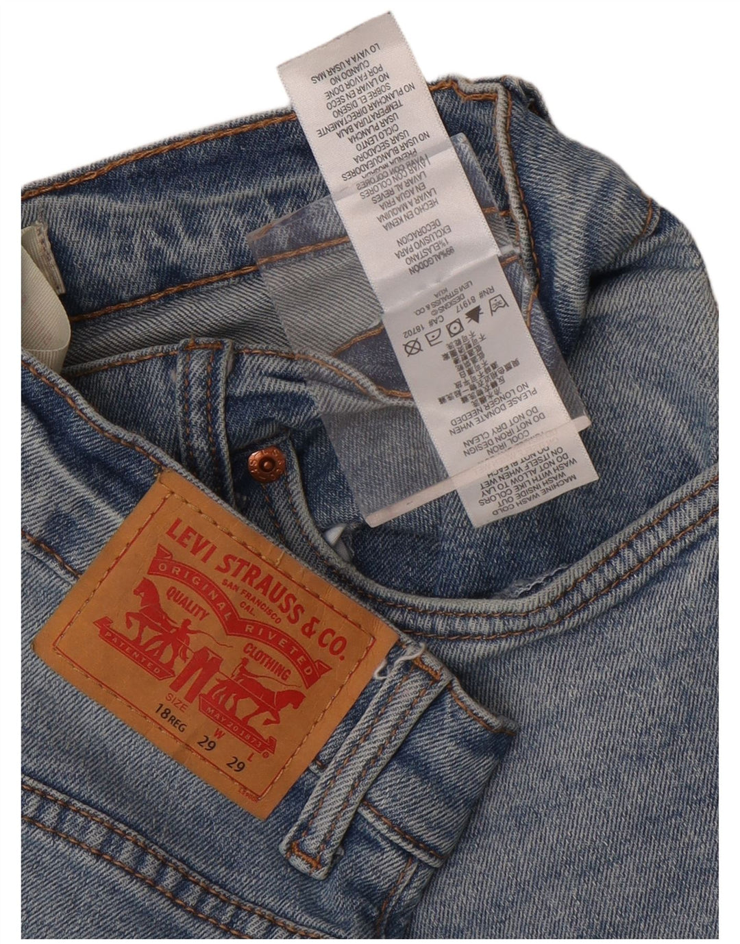 Levi's Boys 511 Slim Jeans 15-16 lat W29 L29 Niebieska bawełna