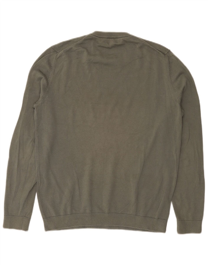 Męski sweter z okrągłym dekoltem Reiss, bawełna w kolorze khaki